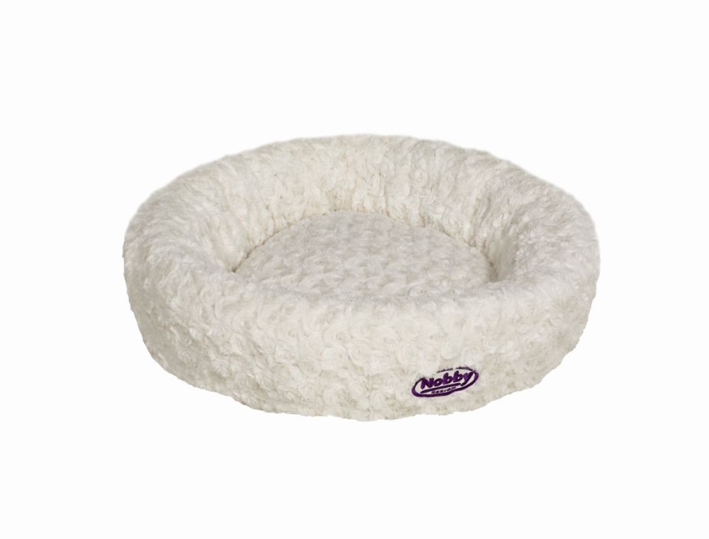 Culcus pentru câini DONUT 'ARUSHA' | alb | Ø 45 CM