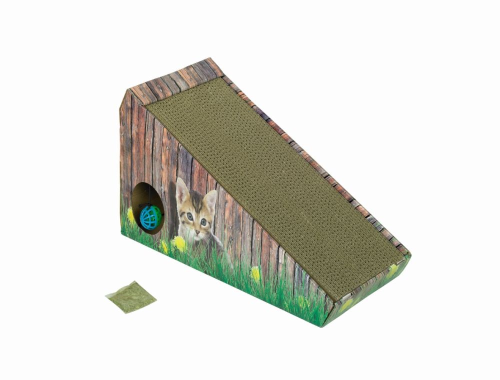 Rampă de zgâriat, unghiulară, 47 X 20 X 26 CM