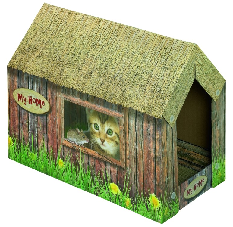 Casuta din carton pentru pisici | 49 X 26 X 36 CM