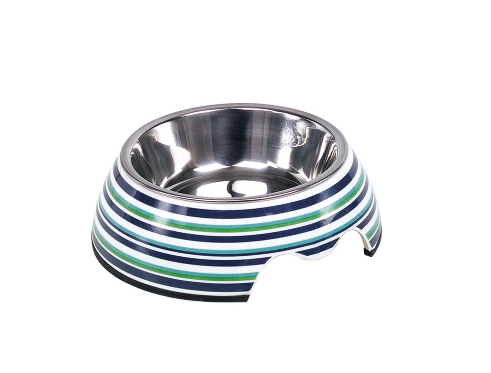 Castron din melamina pentru câini | STRIPE | S | 14 X 4,5 CM, 160 ML