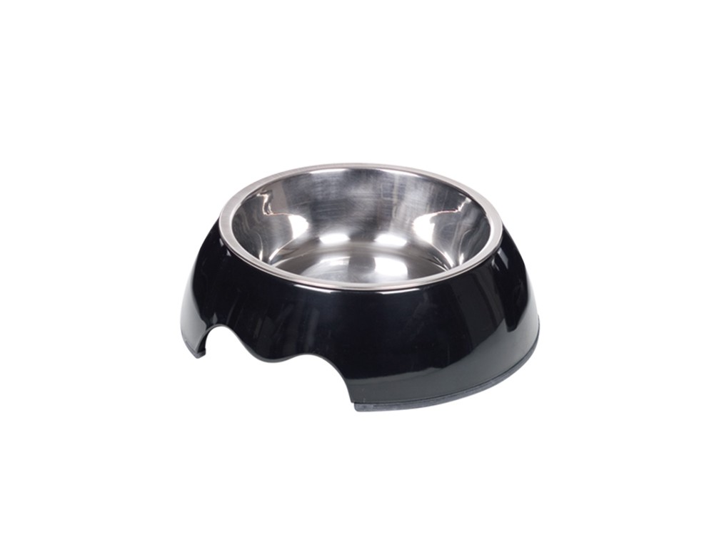 Castron din melamină pentru câini | 'NOBLY' | negru | S | 14 X 4,5 CM, 160 ML