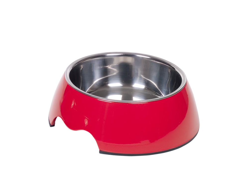 Castron din melamina pentru câini | NOBLY | roșu | M | 17,5 X 6,5 CM, 350 ML