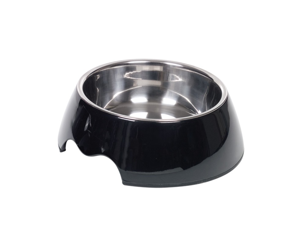 Castron din melamină pentru câini | 'NOBLY' | negru | M | 17,5 X 6,5 CM, 350 ML