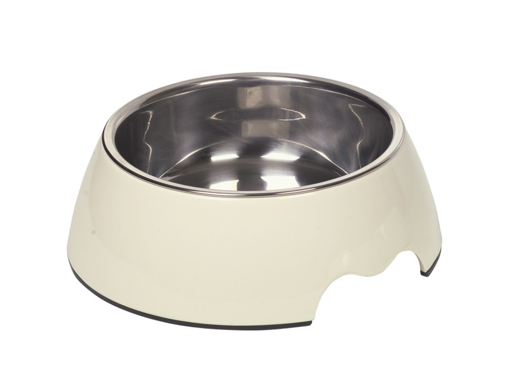 Castron din melamină pentru câini | 'NOBLY' | crem | L | 22 X 7,5 CM, 700 ML