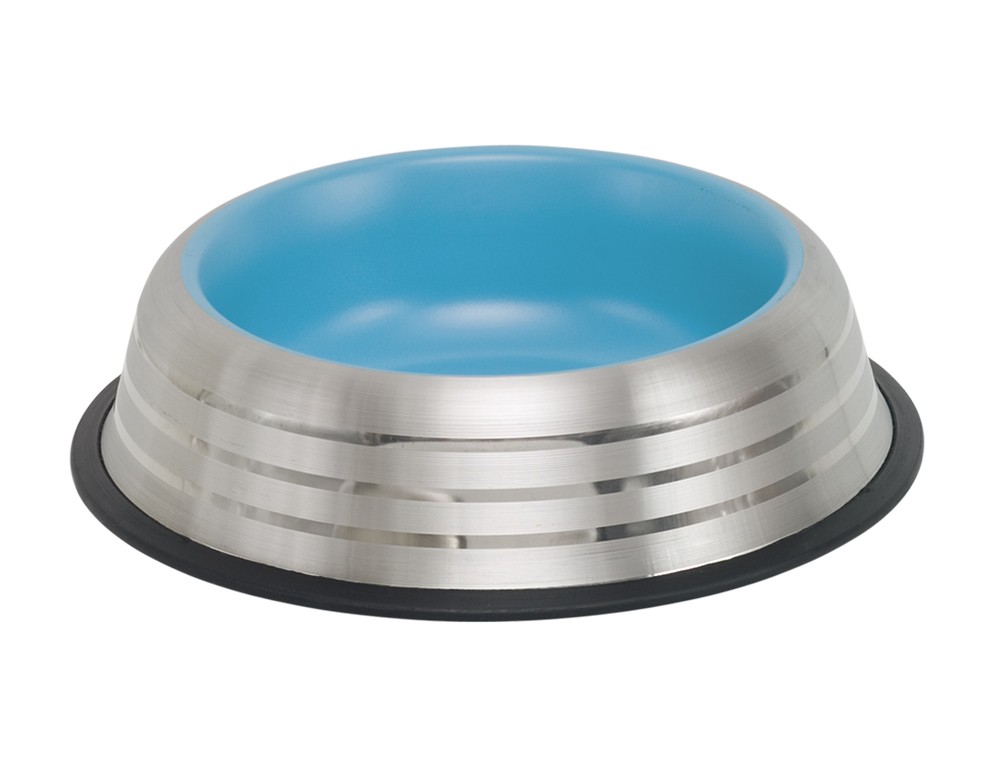 CASTROAN DIN OȚEL INOXIDABIL ROYAL STRIPE, ANTI ALUNECARE, ALBASTRU DESCHIS ? 2~~