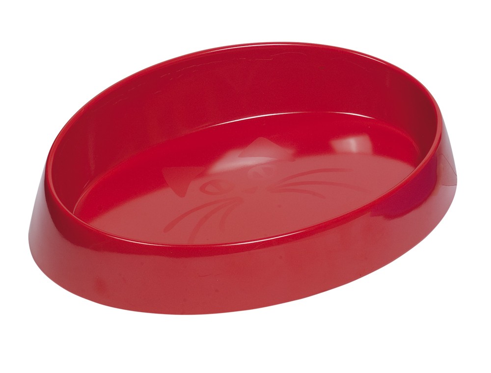 Castron oval din melamină pentru pisici | 20 x 15 cm, 280 ml