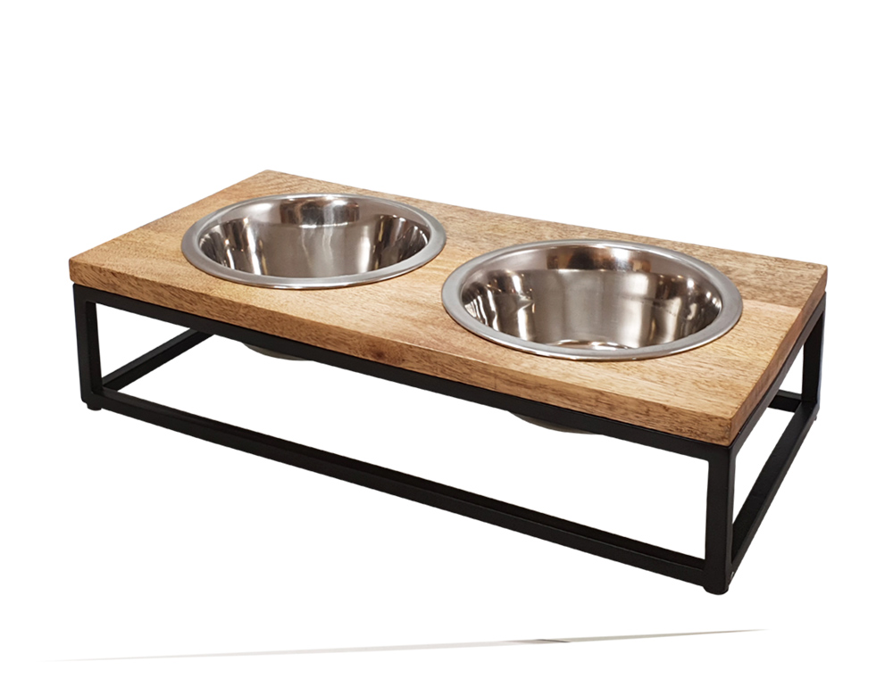 Double Diner 'Elegant Diner' | lemn de mango | 48 x 22 x 16 cm | 0,8 ltr