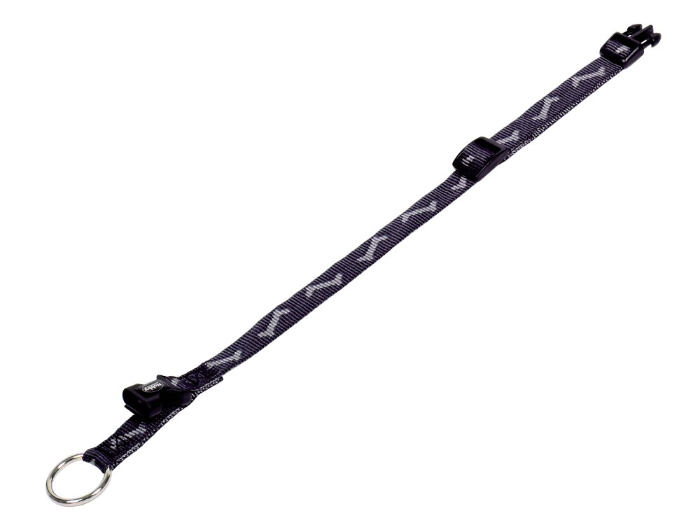 Zgarda 'SOFT BONE' antracit L: 50-65 CM; W: 25 MM pentru câini
