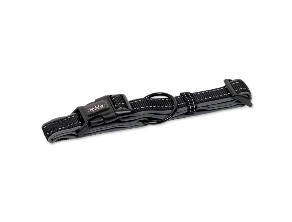 Zgarda pentru câini 'CLASSIC REFLECT SOFT' | negru/gri | L: 30/45 cm; B: 20 mm