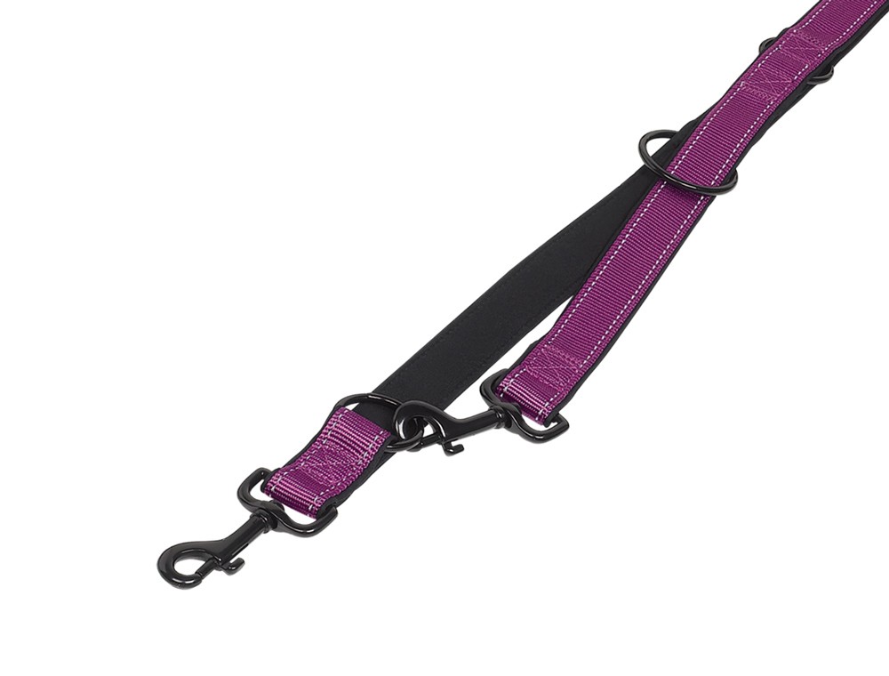 Lesă de antrenament 'CLASSIC REFLECT SOFT', mov / negru L: 200 pentru câini