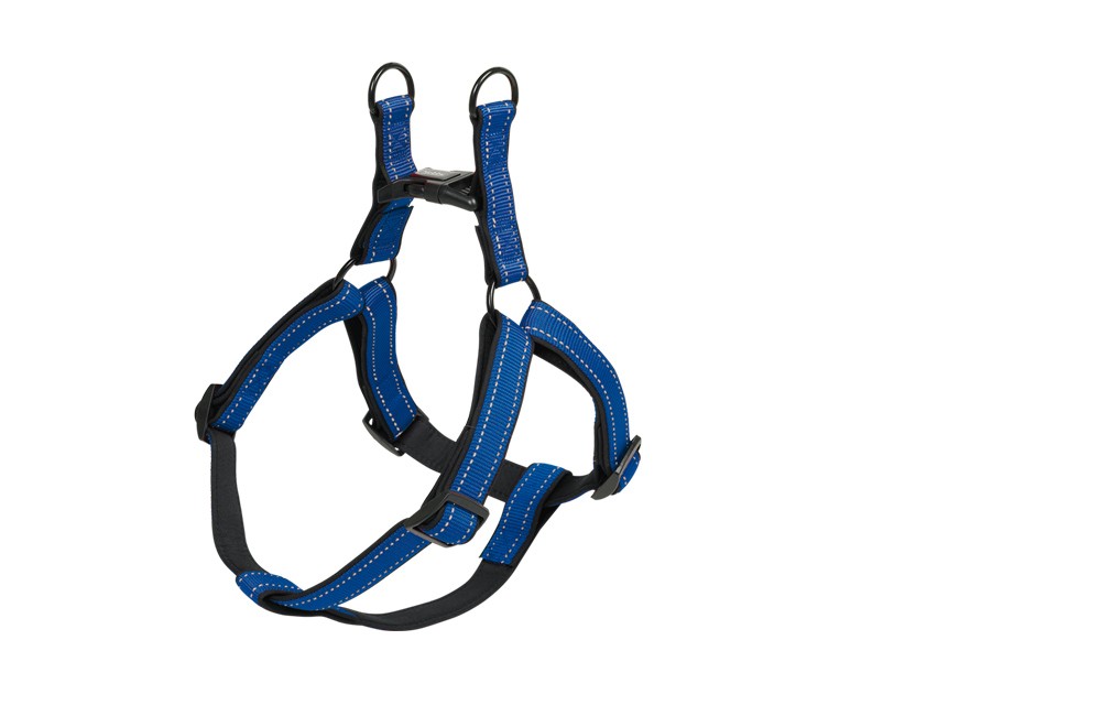 Ham pentru câini 'CLASSIC REFLECT SOFT' | albastru/negru | piept: 50-72 CM