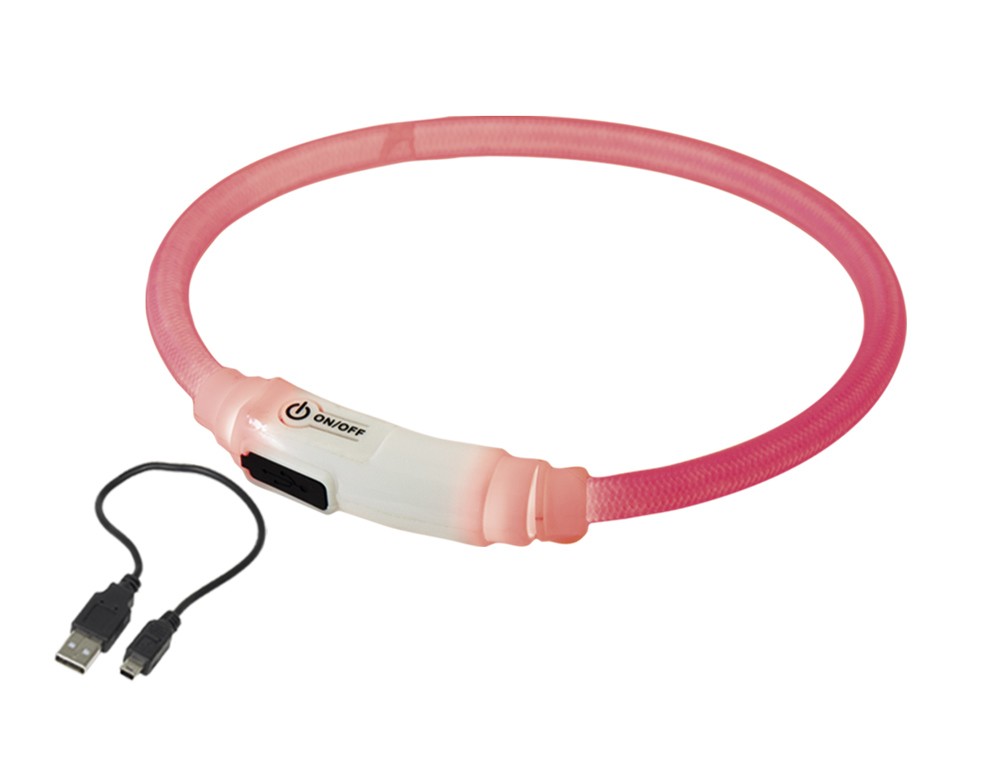 Zgarda pentru pisici pink | Ø 7 mm; 35 cm
