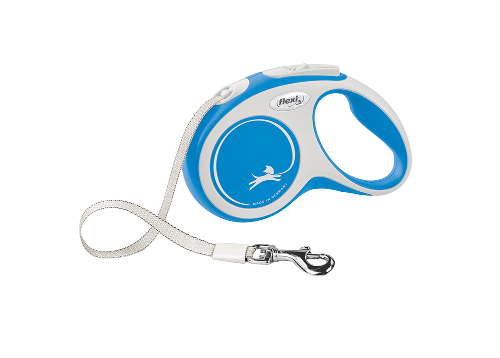 Flexi New Comfort | banda | 5 m | albastru pentru câini