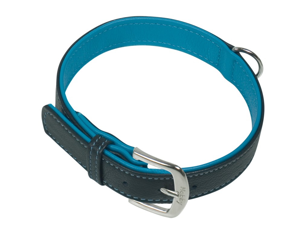 Zgarda din piele 'PACIFIC' | ZAFFIRO | 47 CM (38-44 CM); 22/25 MM