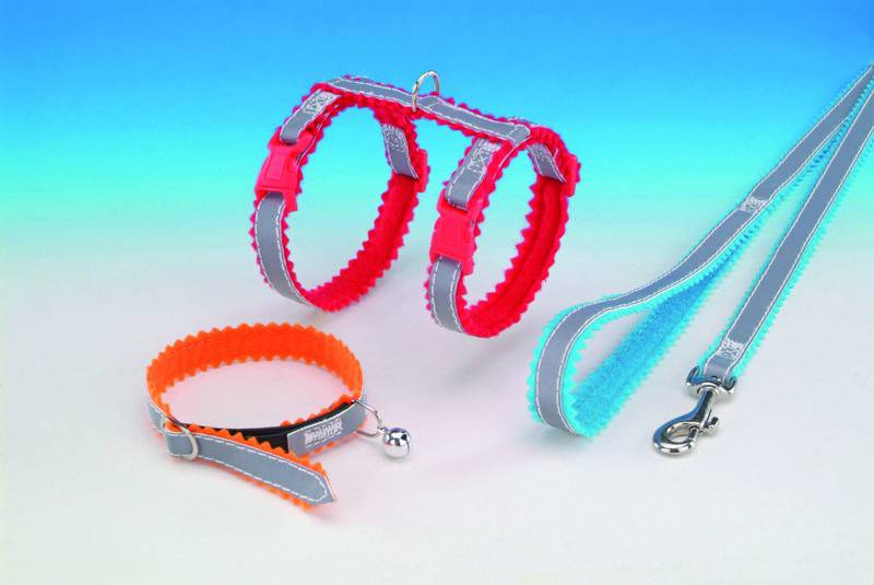 Zgarda reflectorizanta pentru pisici, portocalie