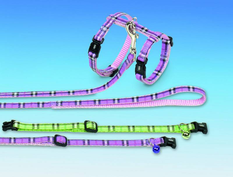 Zgarda pentru pisici 'TARTAN' | verde