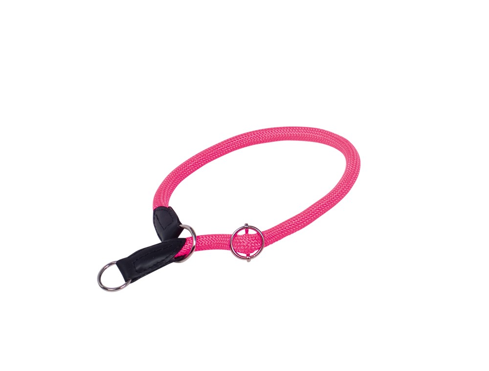 Zgarda strangulatoare cu opritor FUN ROYAL | pink neon | L: 50 CM; W: 9 MM