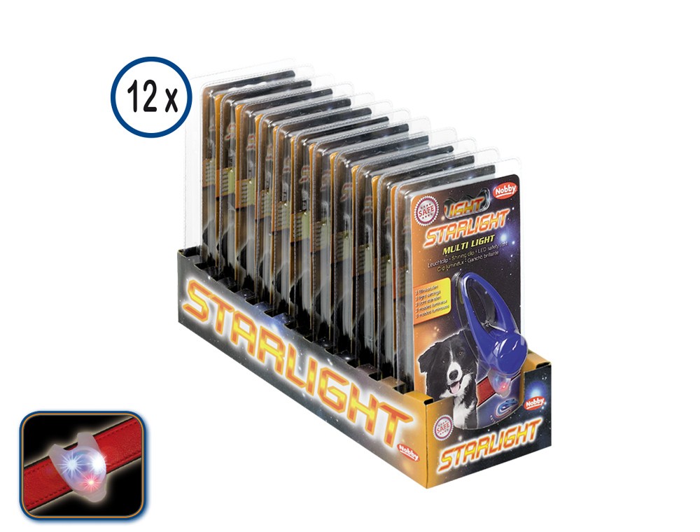 SHINING CLIP 'MULTI LIGHT', DISPLAY 12 PCS.