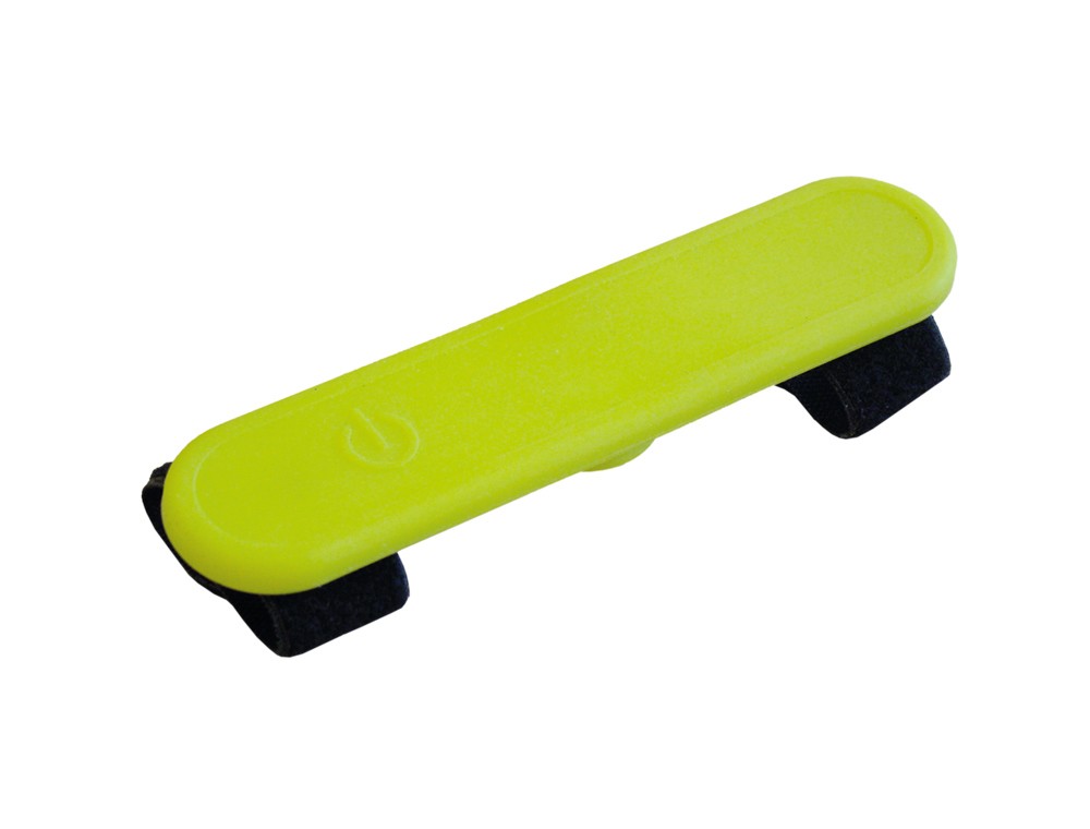 Sticker cu LED pentru câini 'FLASH' | din silicon | cu scai | galben | 12 x 3,5 cm