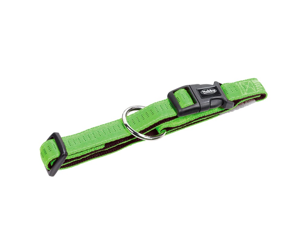 Zgarda pentru caini 'SOFT GRIP' | verde/maro | L: 40/55 CM; W: 25 M