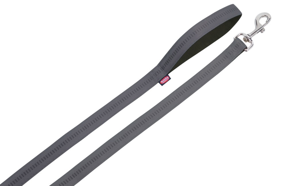 Lesa pentru câini 'SOFT GRIP' | gri închis/negru | L: 120 CM; W: 20 MM