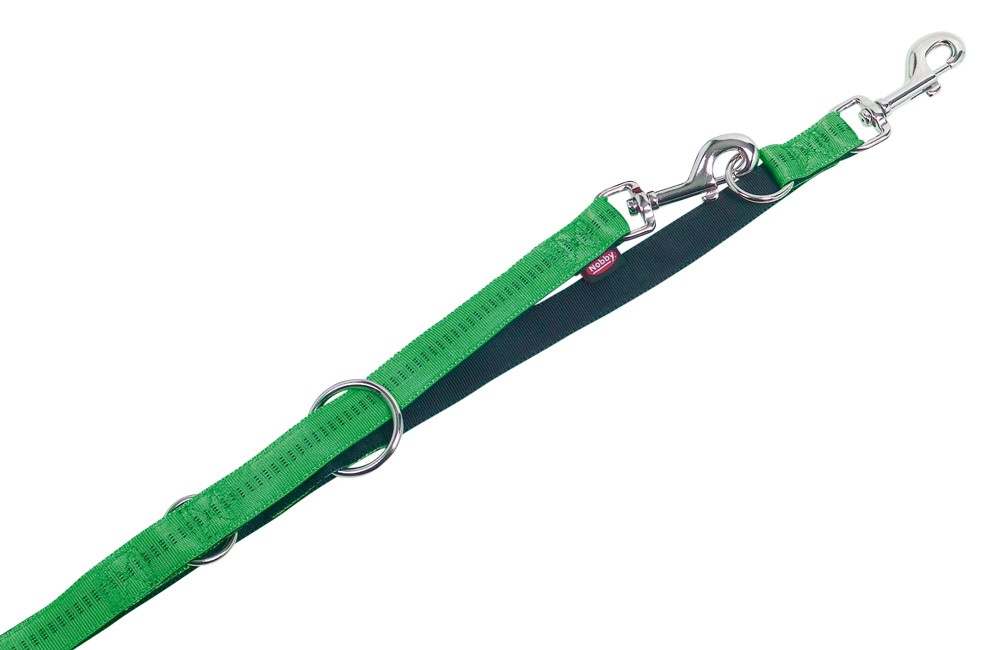 Lesă de antrenament 'SOFT GRIP', LIGHT GREEN / BROWN L: 200 CM; W pentru câini