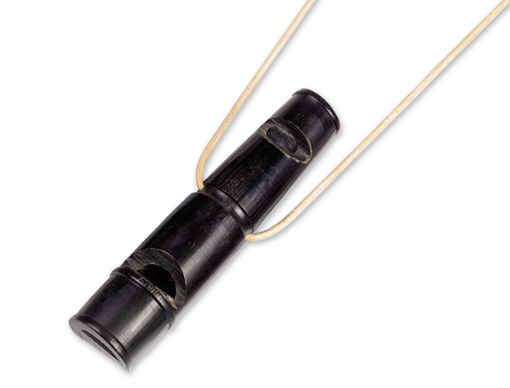 Fluier din corn de bivol pentru caini | doua tonuri | 9 CM