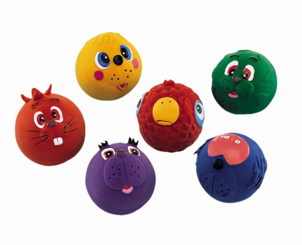 Jucărie din latex pentru câini | Mingi din latex | interior spuma | Ø 7 CM