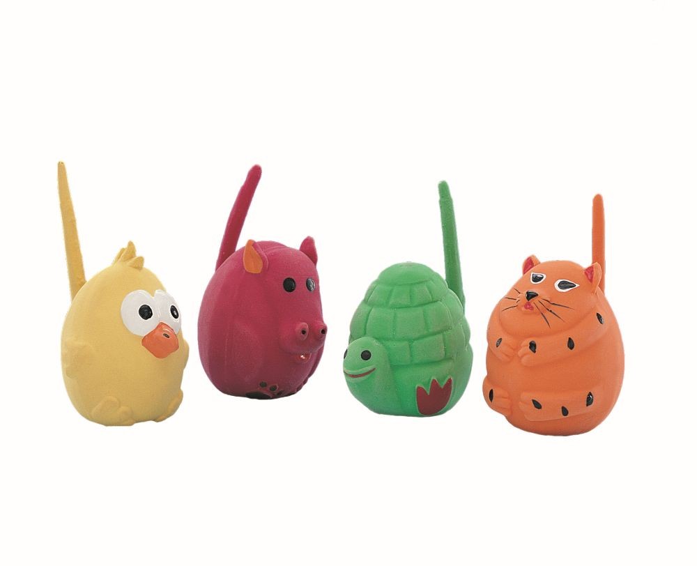 Jucărie din latex pentru câini | 'Animale din latex rotunde' | 6 CM
