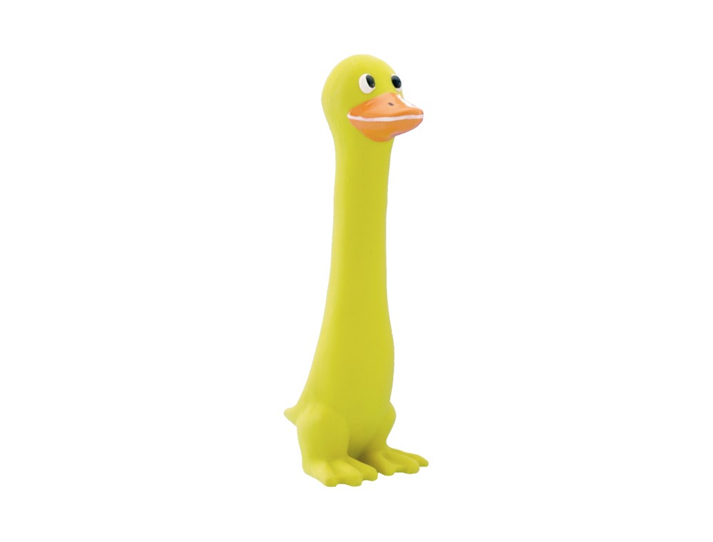 Jucărie din latex pentru câini | 'BEANPOLE DUCK' | galben | 18 CM