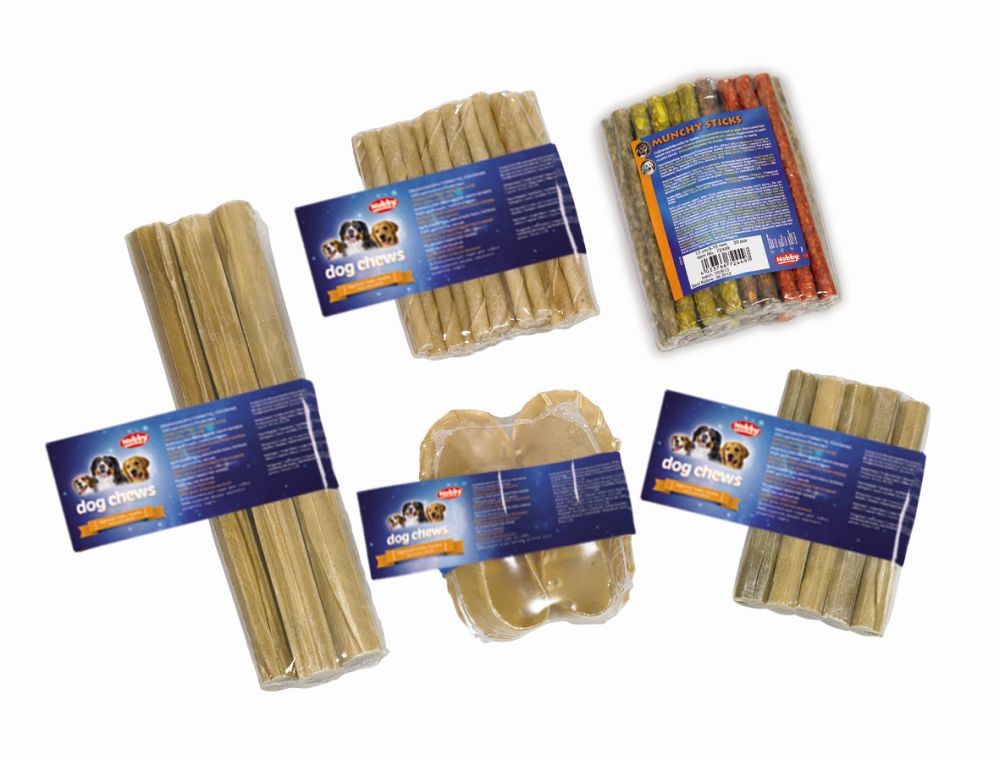 Betisor răsucit de ronțăit din piele presată | 25 buc. | calitate Tailanda | 13 CM; Ø 7 - 8 MM; 6,5 G