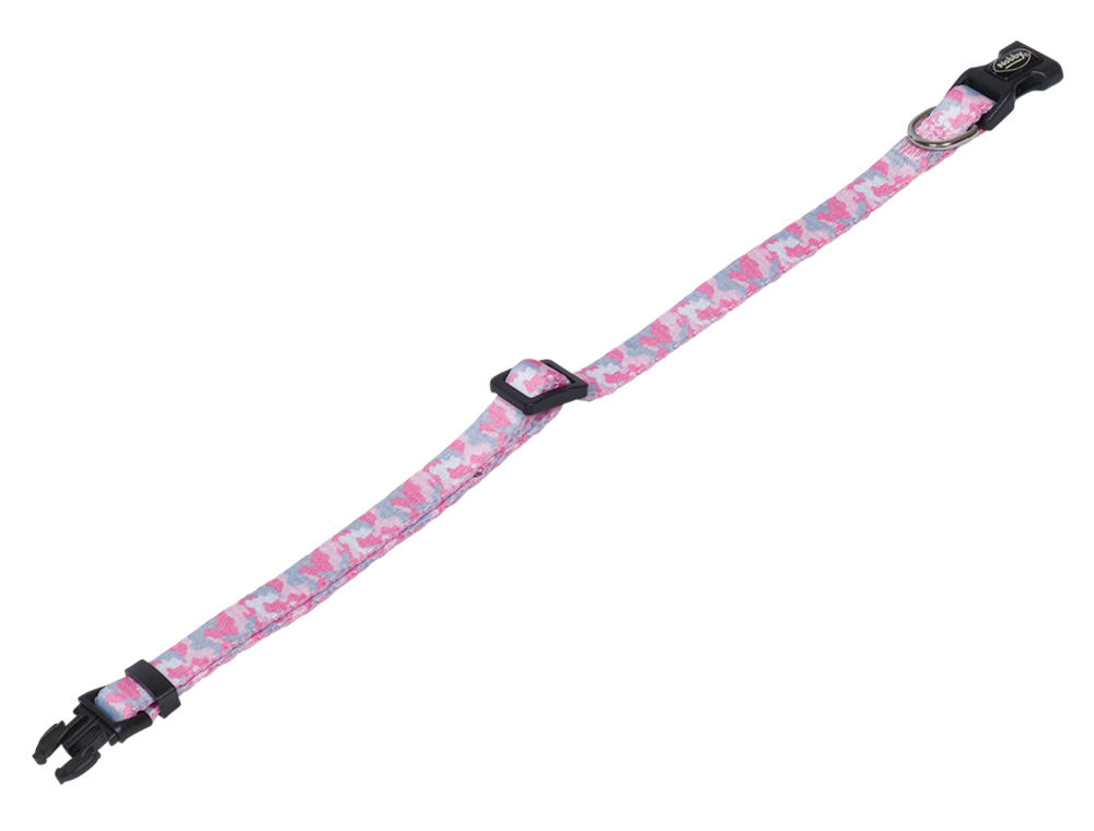Zgarda 'Camouflage' pentru câini | l: 20-35 cm; w: 10 mm | pink