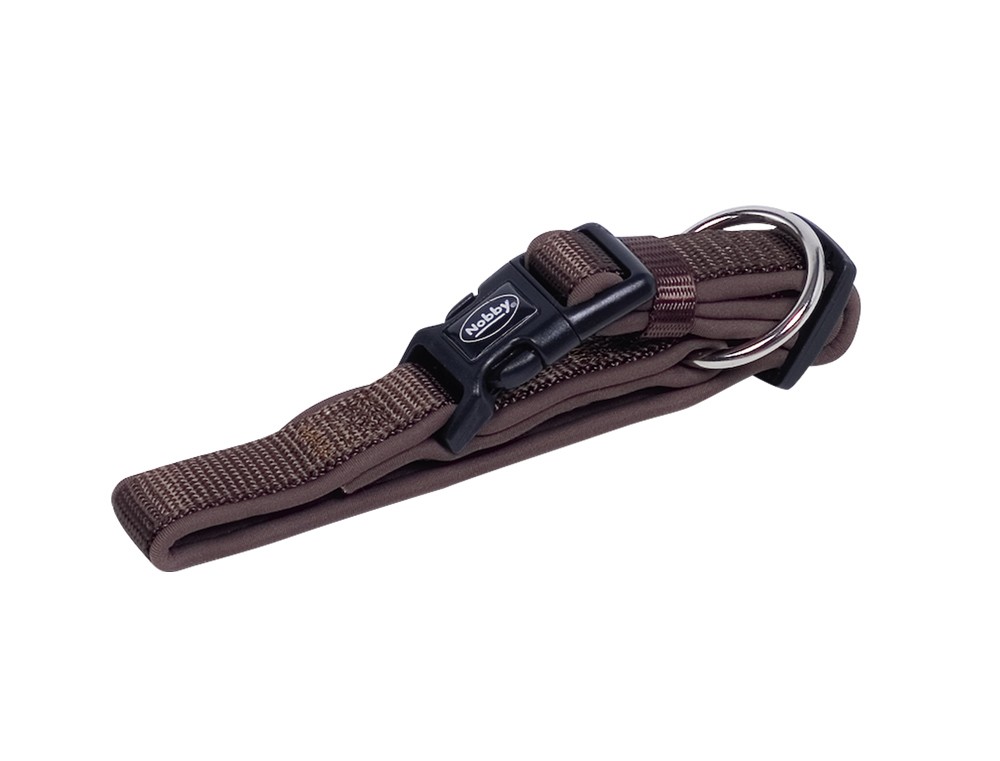 Zgarda pentru câini 'CLASSIC PRENO' | maro/maro | L: 25-35 CM; W: 15/20