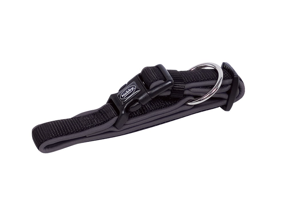 Zgarda pentru caini 'CLASSIC PRENO' | negru/gri | L: 30-45 CM; W: 20/25 M