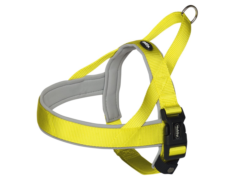 Ham norvegian pentru câini 'Classic Preno' | galben/gri | L: 38-50 cm + 36 cm; B: 20/25 mm