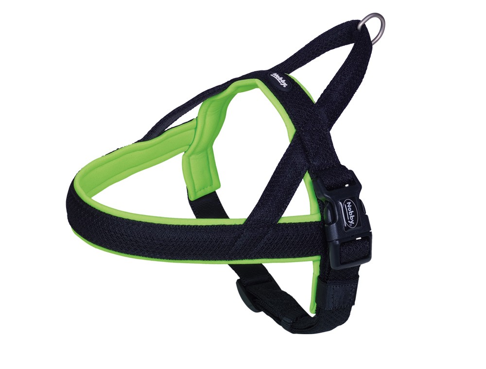 Ham norvegian pentru câini 'Mesh Preno' | verde neon | L: 38-50 cm + 36 cm; W: 25/25 mm