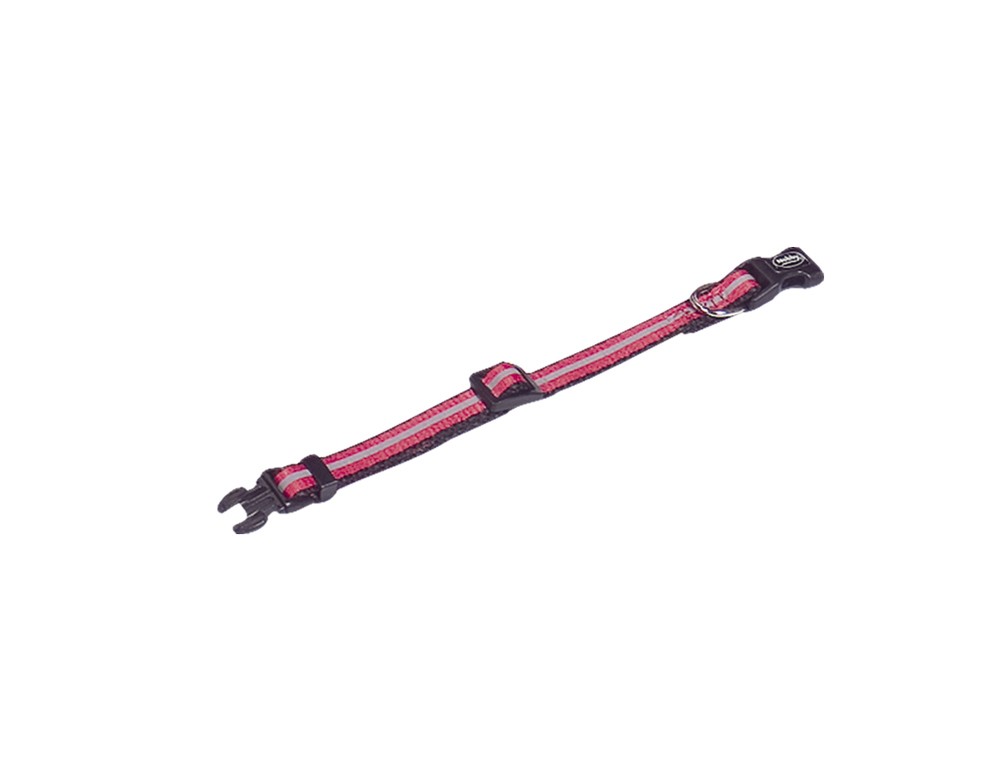 Zgarda pentru câini | 'Mini Reflect' rosu | W: 10 mm L: 13-20 cm