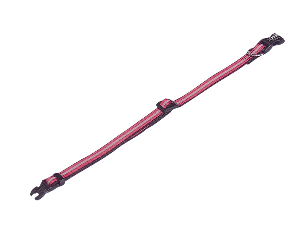 Zgarda pentru câini | 'Mini Reflect' rosu | W:10 mm L: 20-35 cm