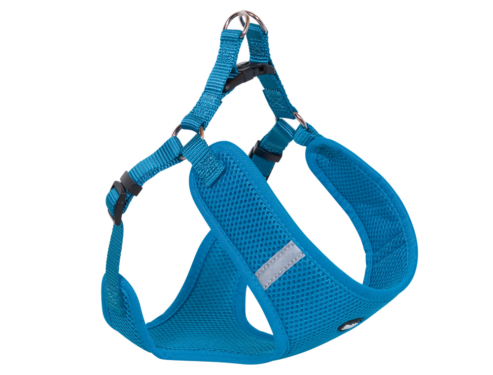 Ham pentru câini 'Mesh Reflect' | albastru deschis | B:10 mm; L: 41-46 cm +42 cm