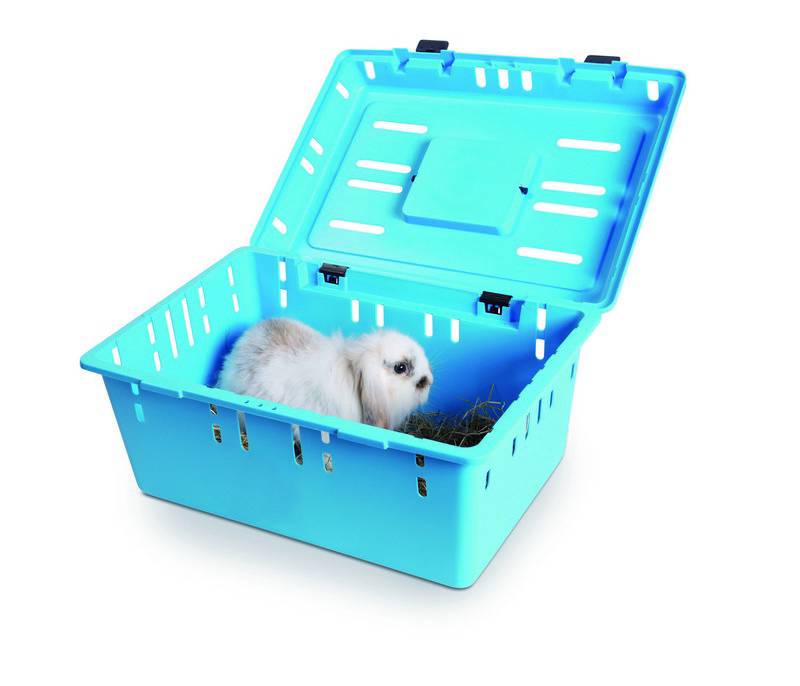 Cușcă transport câini 'PET CADDY COMPACT' | albastru pacific | 47,5 X 33,0
