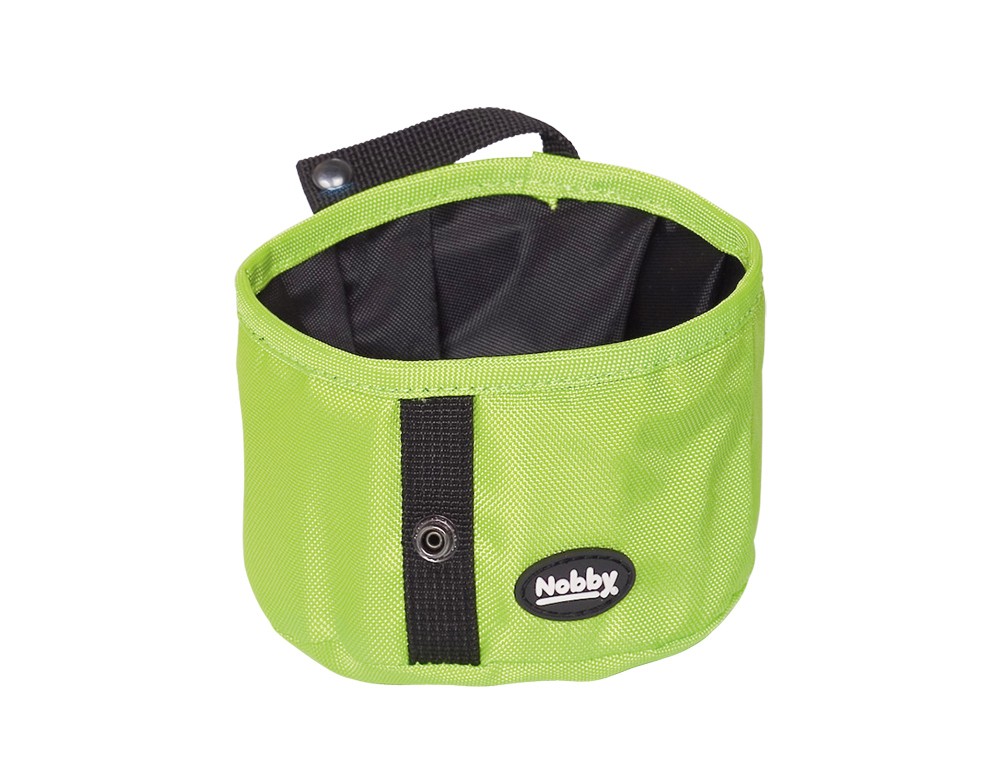 Bol pentru voiaj 'RIO' pentru câini | Ø 12,5 x 7 cm | 0,5 l | verde neon