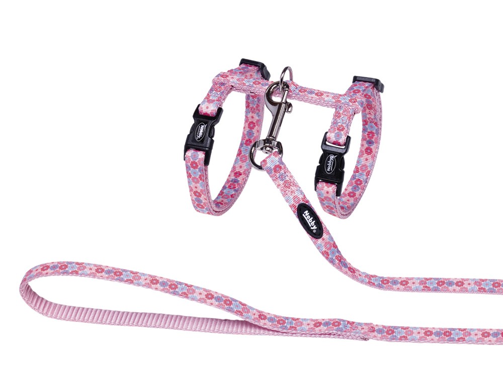 Set Ham si Lesa pentru pisici 'Flower Pink'