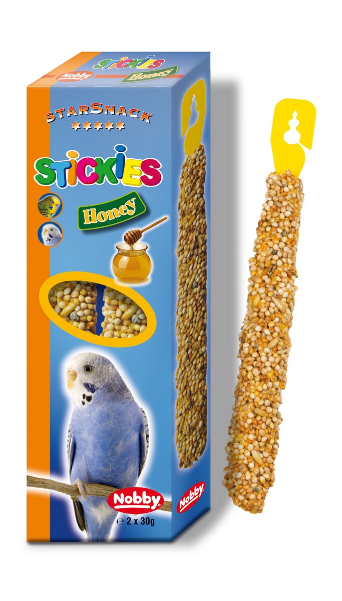 STICKIES PENTRU PISICI BUDGIES CU MIERE, 2 X 30 G