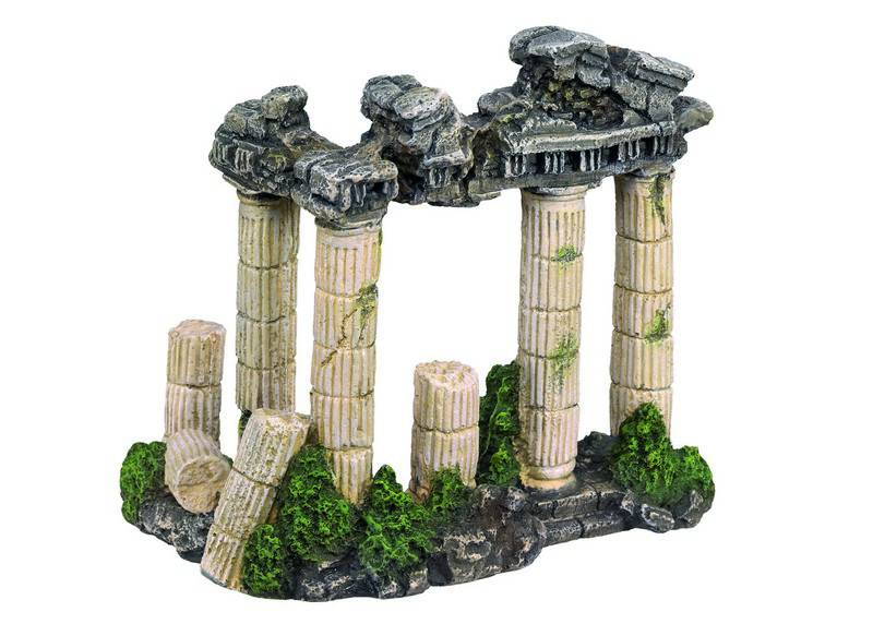 Ornament pentru acvariu | 'COLUMNA ANTICA' | L21 X W15,5 X H18,5 CM