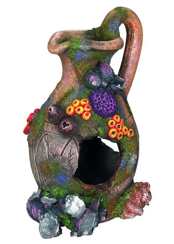 Ornament pentru acvariu | 'JAR WITH SHELLS' | L13,5 X W13 X H21 CM