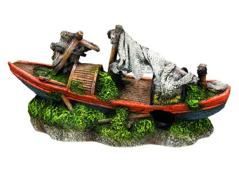 Ornament pentru acvariu | BOAT | L22 X W7,7 X H11,8 CM