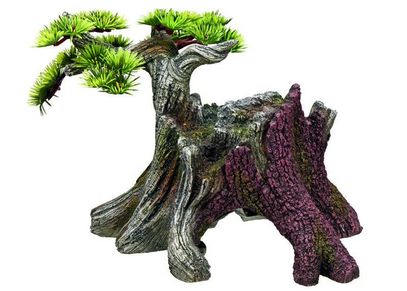 Ornament pentru acvariu | 'TREE STUMP' | L20,5 X W15 X H16 CM