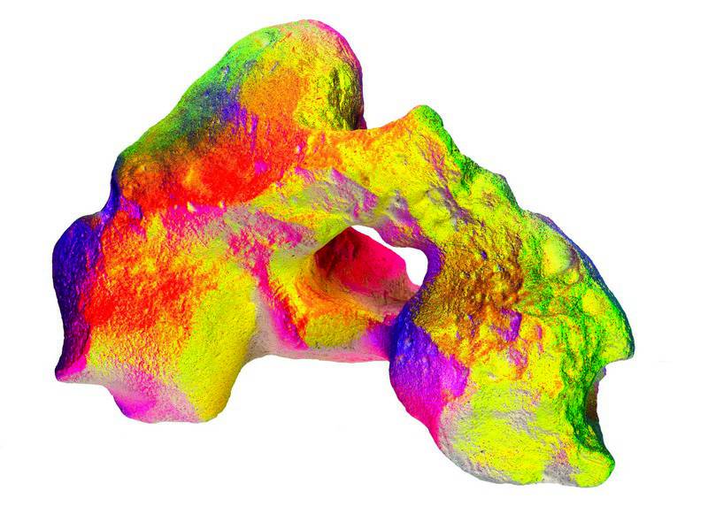 Ornament pentru acvariu | 'STONE' NEON | L21 X W13 X H13,5 CM