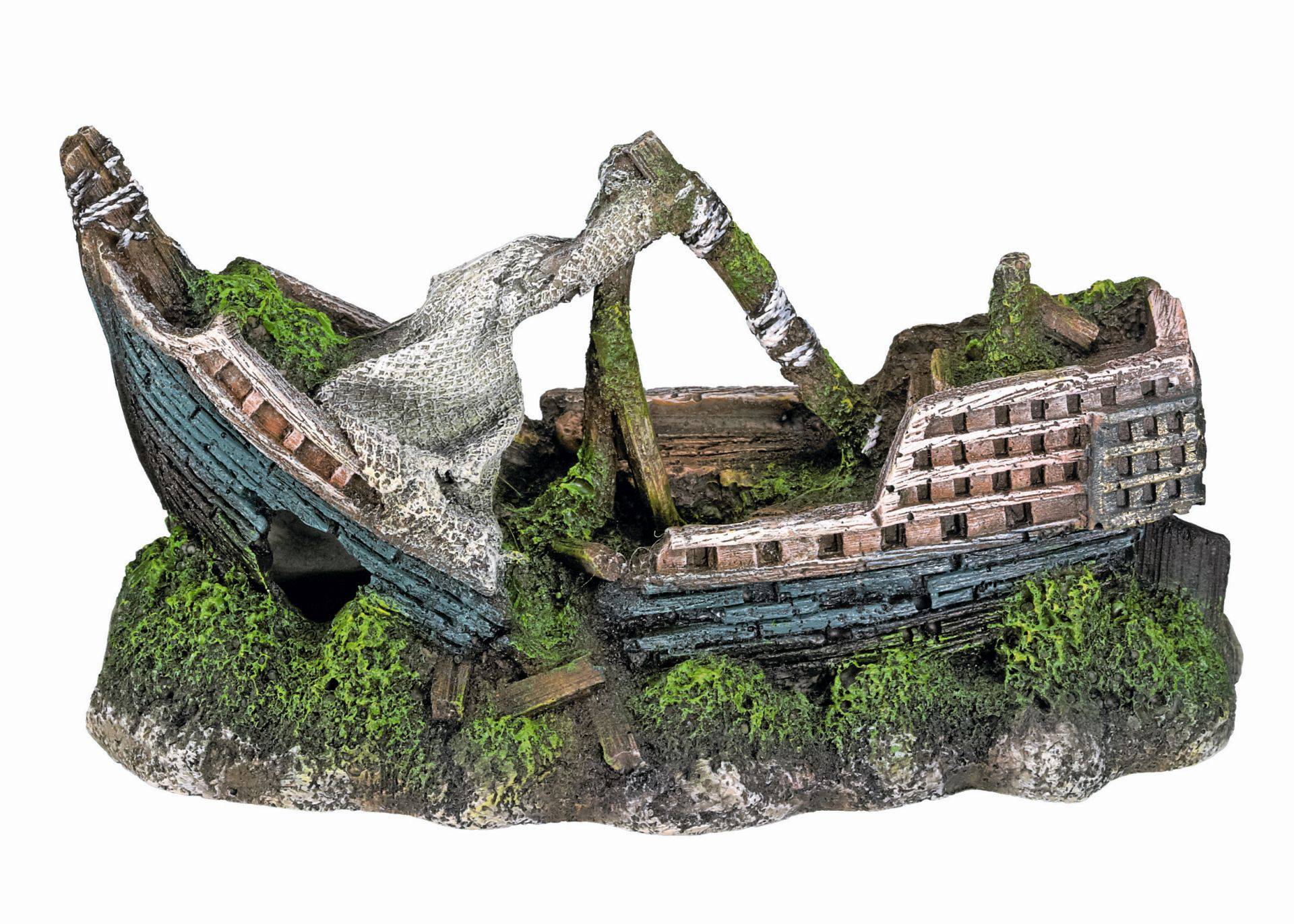 Ornament pentru acvariu | BOAT | L16,5 X W7,2 X H8,7 CM