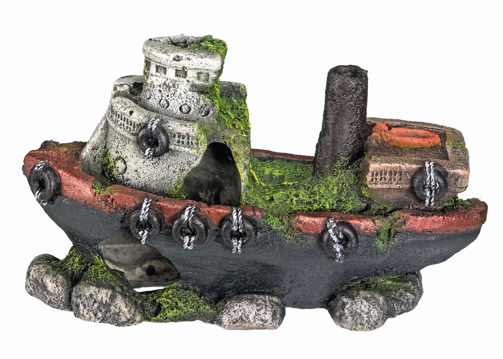 Ornament pentru acvariu | BOAT | L16,5 X W7,5 X H9,5 CM